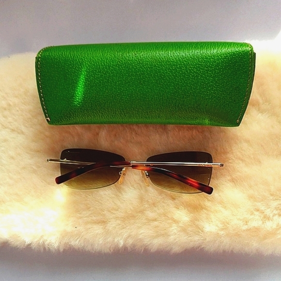 Kate Spade "Chloe" Gold Rimless Sunglasses Frame Italy 130. - Picture 5 of 9